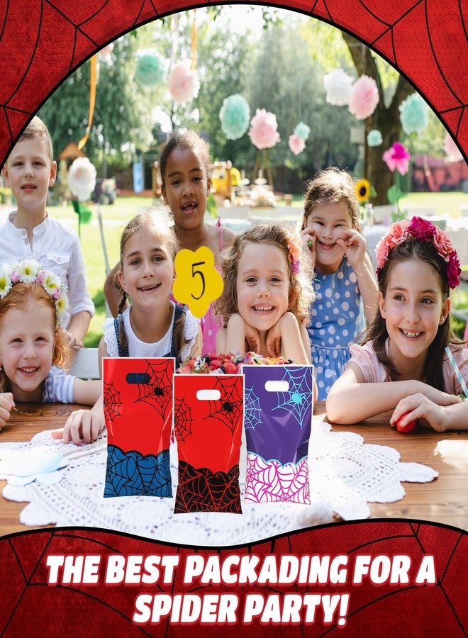 Eccliy 30 Pcs Birthday Party Favors Bags Cartoon Candy Gift Bags for Theme Party Decorations Goodie Supplies (Various Spider Styles) - Image 5