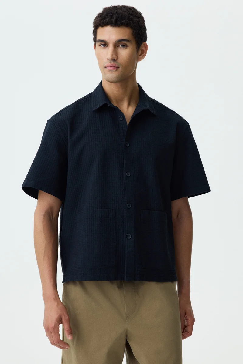 Relaxed Fit Linen-blend shirt