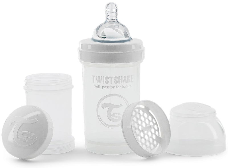 Twistshake Anti Colic Baby Bottles - Premium 180ml/6oz Bottles for a Comfortable Feeding Experience for Baby Care - White - Image 4