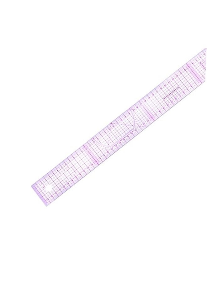 yongsheng 6-Piece Metric Ruler Pink/White，1Set Sewing Ruler Precision Clothing Rulers for Pattern Making Drawing Curves for Designers Tailors Includes Curve Seam Ruler Great for Sample  - Image 5