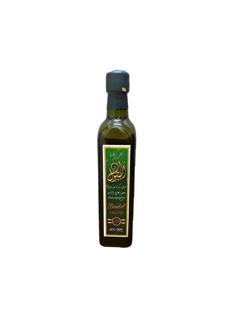 Al Batool Al-Batoul Extra Virgin Olive Oil – First cold-pressed, unfiltered; suitable for salads, cooking, and dressings; packaged in an opaque bottle to preserve quality – 500 ml. - Image 1