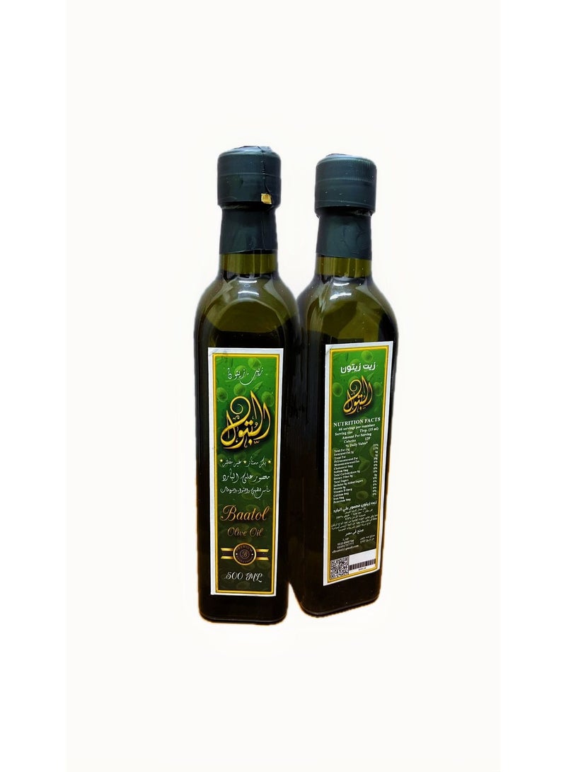 Al Batool Al-Batoul Extra Virgin Olive Oil – First cold-pressed, unfiltered; suitable for salads, cooking, and dressings; packaged in an opaque bottle to preserve quality – 500 ml. - Image 3