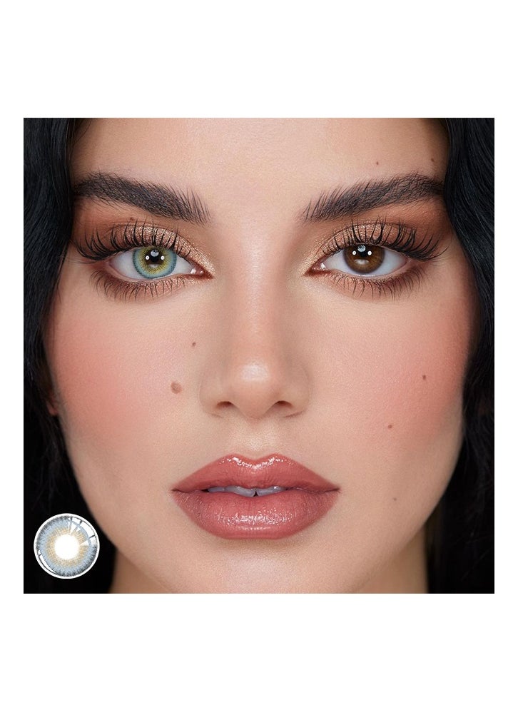 UYAAI Blue Contacts Yearly Colored Contact Lenses, Unisex Cosmetic Contact Lenses, Natural Fashion Lenses, With Case  - Image 3