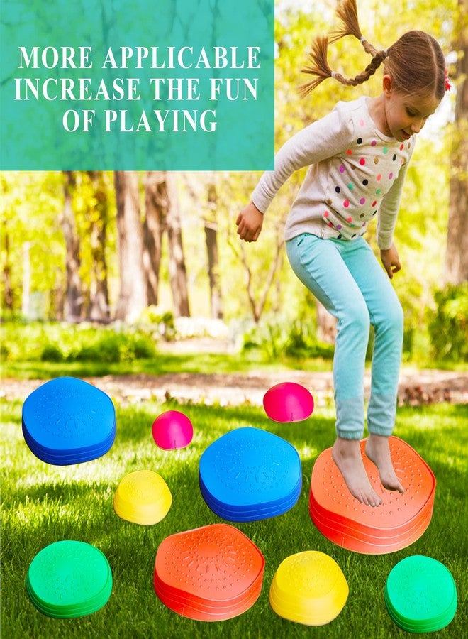 MEANHDAG 10 PCS Balance Stepping Stones for Kids, Obstacle Course Play Outdoor Backyard Activities Equipment Helps Build Children's Coordination and Confidence, Non-slip Surface and Edging - Image 4