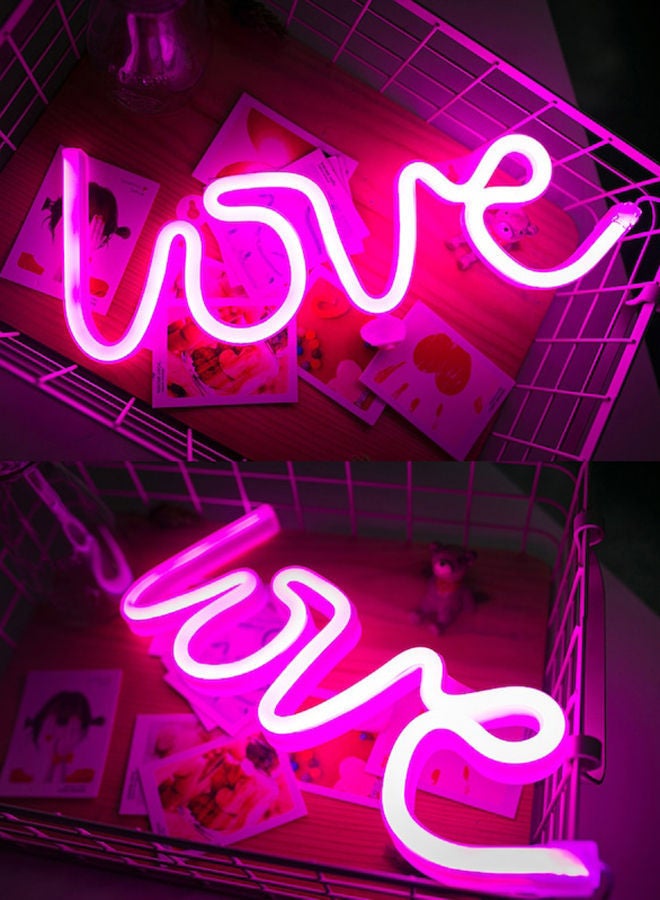 NIBEMINENT Decorative Letter Shaped Wall Light White 35.5 x 13centimeter - Image 1