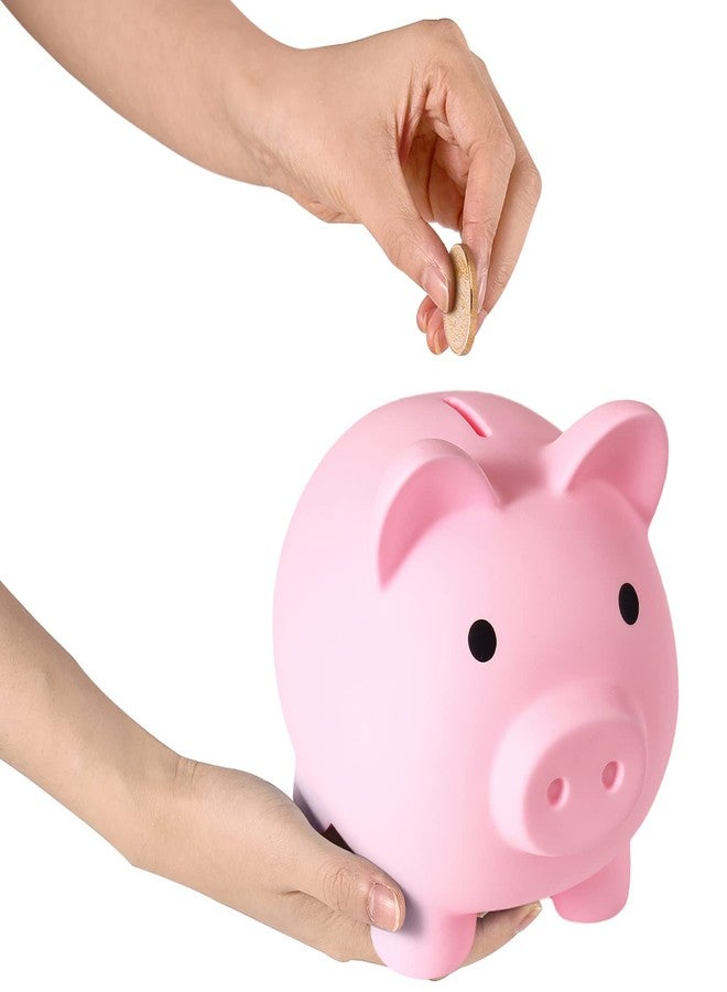 PJDRLLC Large Piggy Bank, Unbreakable Plastic Money Bank, Coin Bank for Girls and Boys, Large Size Piggy Banks, Practical Gifts for Birthday, Easter, Christmas (Pink) - Image 3