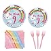 BEOXAGAR 40PCS On Cloud 9 Birthday Party Plteas On Cloud 9 Birthday Decorations For GirlsOn Cloud 9 Birthday Plates For GirlsOn Cloud 9 Cake Topper9th Birthday Party DecorationsOn Cloud 9 Balloons - Image 2