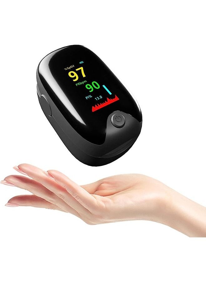 Arabest - Finger Pulse Oximeter, Yakiter Finger Oxygen Saturation Monitor/SATS Monitor SpO2 for Adults and Child，Pulse Rate Measurements and Finger Pulse Tester, Digital Reading LED Display - Image 1