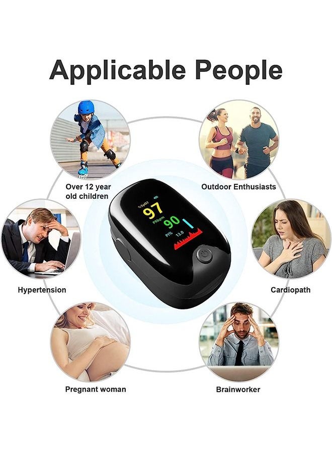 Arabest - Finger Pulse Oximeter, Yakiter Finger Oxygen Saturation Monitor/SATS Monitor SpO2 for Adults and Child，Pulse Rate Measurements and Finger Pulse Tester, Digital Reading LED Display - Image 1