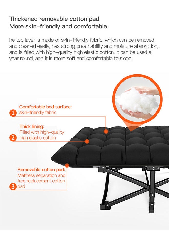 Outdoor Portable Large Folding Bed for Camping 188*71*37cm