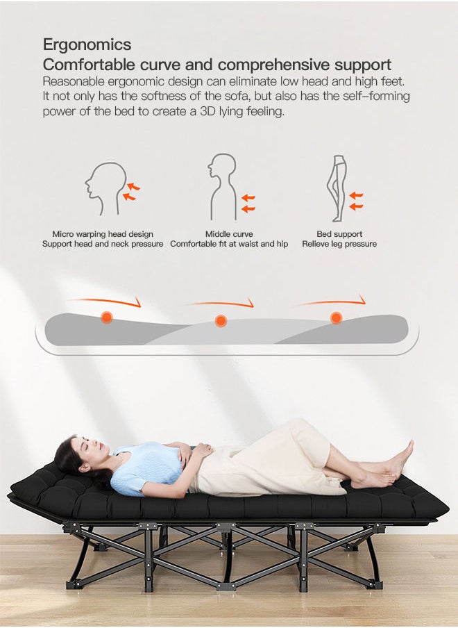 Outdoor Portable Large Folding Bed for Camping 188*71*37cm