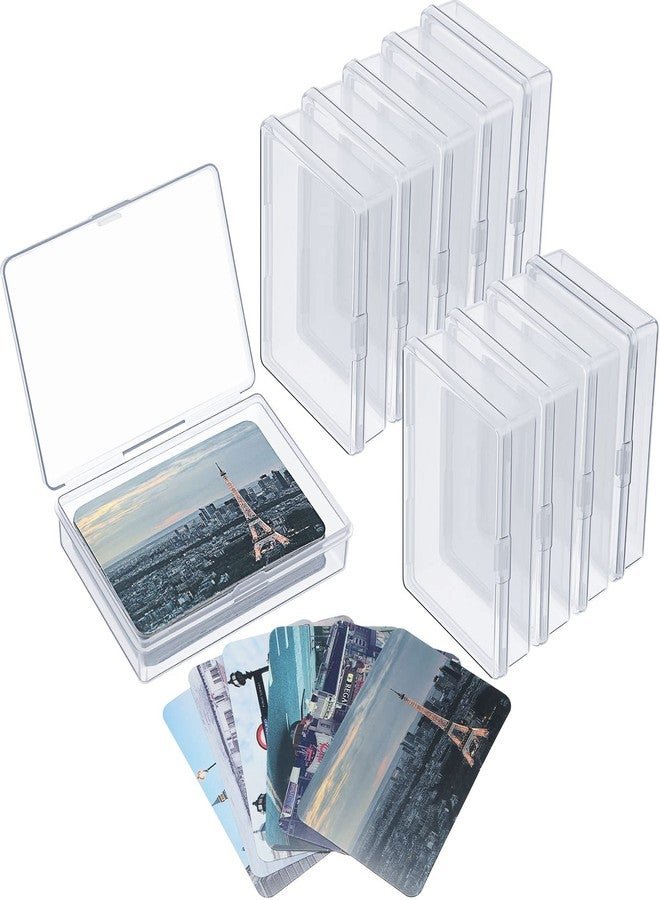 Queekay 36 Pieces Playing Card Box Case Trading Card Storage Organizer 3.8 x 2.7 x 0.8 Inch Clear Case Empty Plastic Storage Box for Gaming - Image 1
