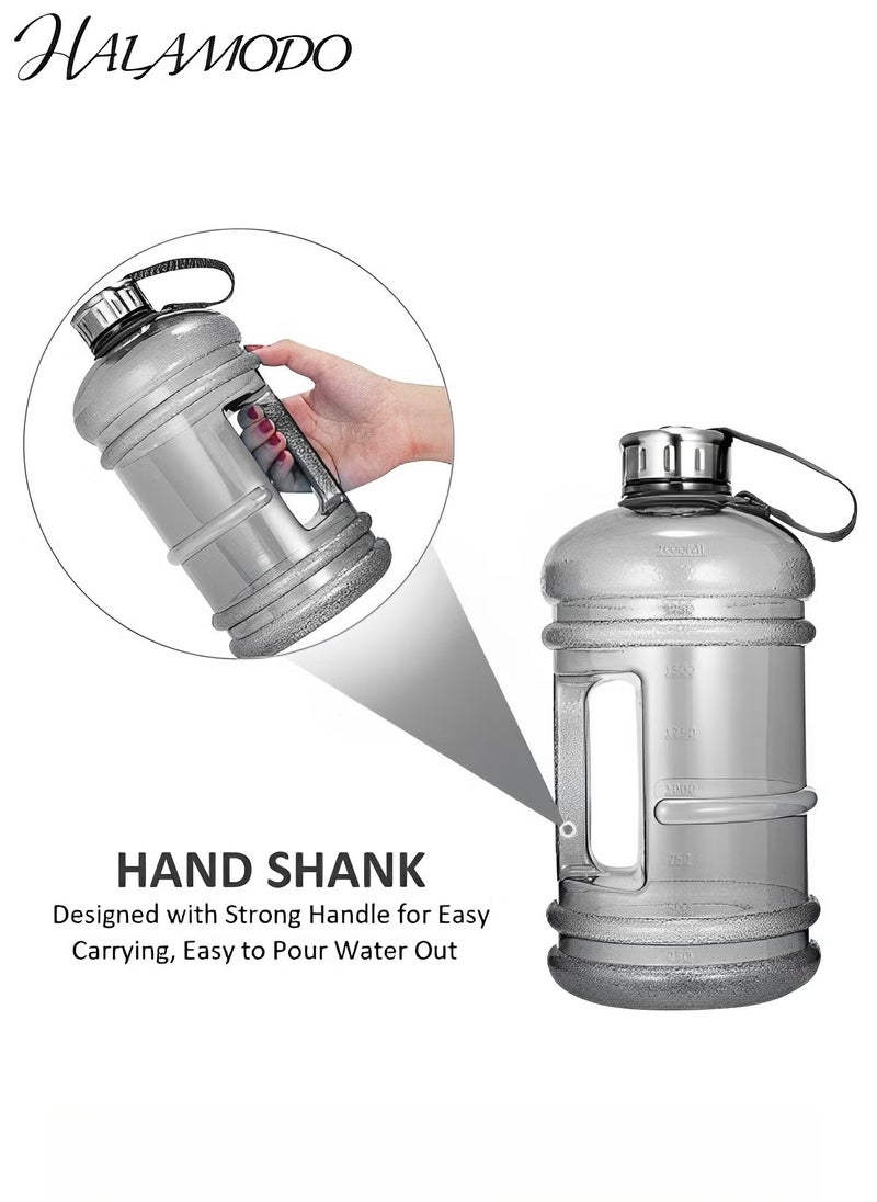 Halamodo 2.2L Water Jug Half Gallon Water Bottle with Handle Large Sport Water Bottle Big Capacity Leakproof Container BPA Free Plastic Fitness for Camping Training Bicycle Hiking Gym Outdoor - Image 4