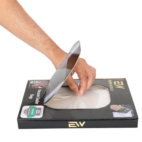ENEM Vacuum Sealing Bags, 22cm x 25cm, Vacuum Sealing Machine Pouches, Food Grade & Microwaveable Pouches, 90 Micron Thickness, Pack of 50 - Image 2