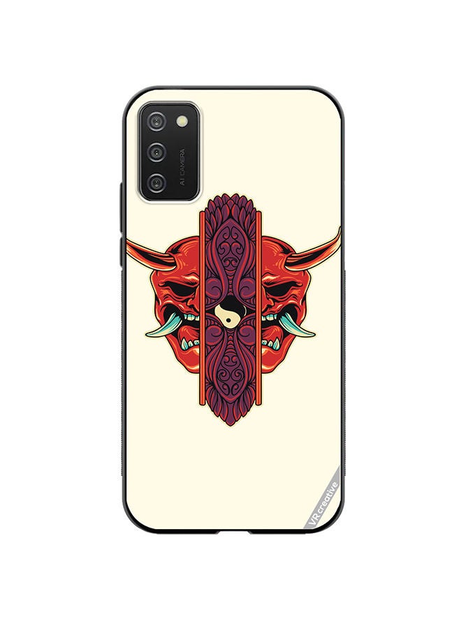 VR CREATIVE Protective Case Cover For Samsung Galaxy A02s Oni Mask Ornament Design Multicolour - Image 1