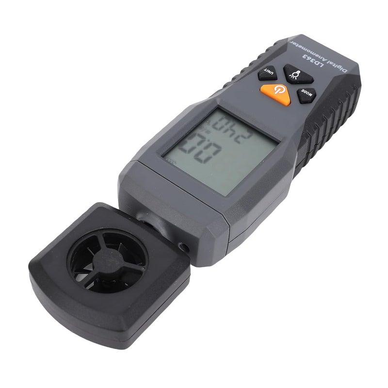 مقياس سرعة الرياح الرقمي المحمول لقياس سرعة الرياح لأنظمة التدفئة والتهوية وتكييف الهواء، وتحليق الطائرات بدون طيار، والرياضات الخارجية - Image 1