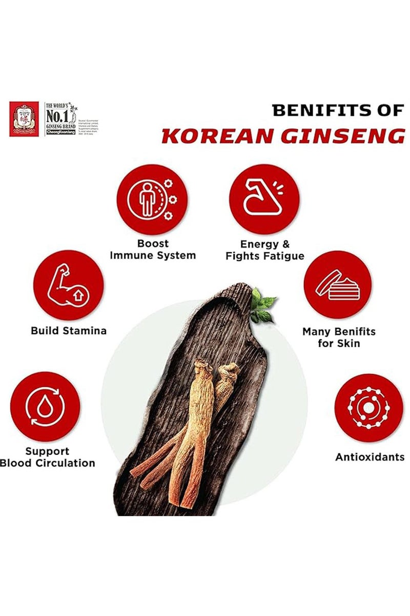 تشونغ كوان جانغ كبسولات مسحوق الجينسنغ الأحمر الكوري من جونغكوان جانج، ٥٠٠ ملغ × ١٨٠ كبسولة - مكمل غذائي ممتاز لدعم القدرة على التحمل والطاقة - Image 5