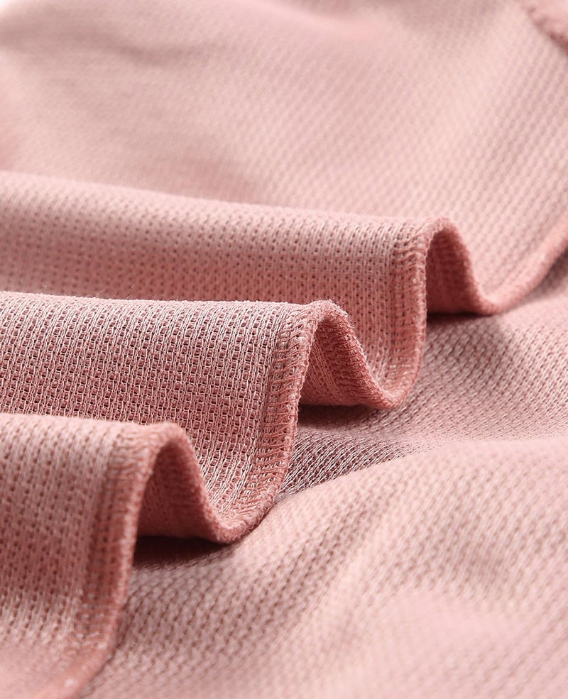 SELINK Womens Crewneck Oversized Corduroy Corded Sweatshirt Long Sleeve Casual Pullover Tops Pink-M - Image 4