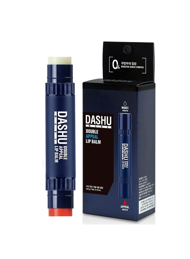 Dashu Double Appeal Lip Balm – All-Natural Ingredients, Smooth Texture, Moisturizer for Cracked & Dry Lips, Hydration, Relieves Chapped Lips