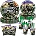 Avezano 192 Pcs Dinosaur Birthday Party Supplies Jurassic Dinosaur Plates and Napkins for Birthday Party Dinosaur Theme Birthday Party Decoration for Kids Serves 24 - Image 3