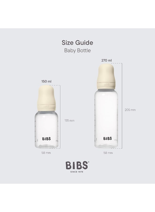 BIBS زجاجة بيبس للأطفال 150 مل بحلمة سيليكون - مجموعة زجاجات الأطفال مضادة للمغص خالية من BPA تدفق بطيء خفيفة الوزن وسهلة التنظيف مناسبة للمواليد من 0 سنوات - ساج - Image 3