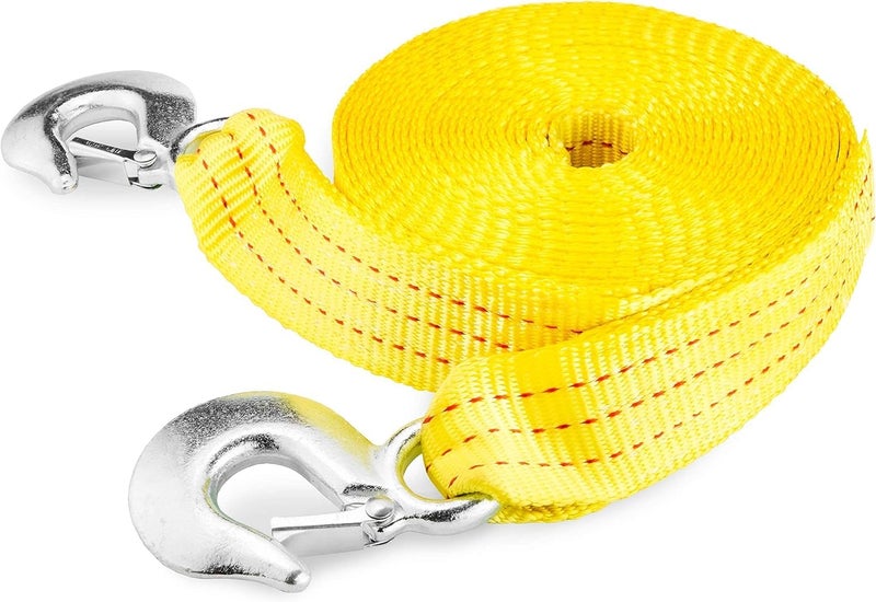 NEIKO 51008A Heavy Duty Tow Strap with Hooks, 2â€ x 30â€™, 10,000 LB Capacity, Tow Rope for Vehicles, Cars, Trucks, ATV Tow Strap - Image 1