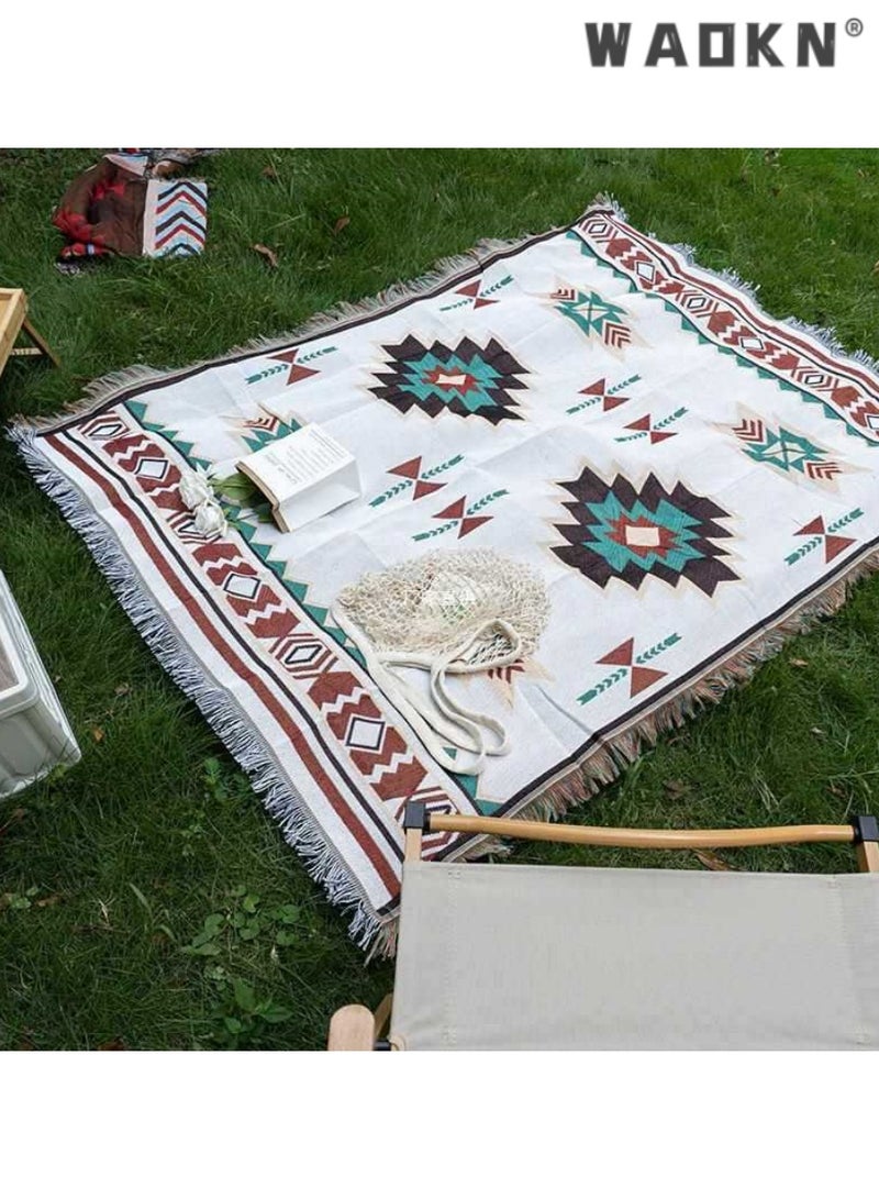 WAOKN Outdoor Camping Blanket with Distinctive Geometric Patterns, Soft and Comfortable, Perfect for Picnics, Beaches, and Hiking, Durable and Moisture - Resistant, Ideal for Any Outdoor Excursion, 90*180 - Image 5