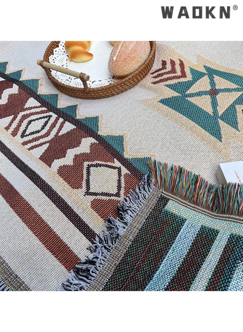 WAOKN Outdoor Camping Blanket with Distinctive Geometric Patterns, Soft and Comfortable, Perfect for Picnics, Beaches, and Hiking, Durable and Moisture - Resistant, Ideal for Any Outdoor Excursion, 90*180 - Image 2