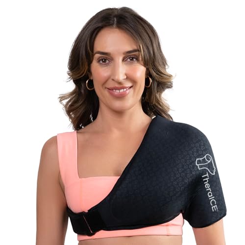 TheraICE PRO Shoulder Ice Pack Wrap for Injury Reusable Compression Shoulder Braces for Rotator Cuff Relief Arm Brace Pain Relief Therapy FocusZone Technology Cooling Support Arm Sling Shoulders - Image 2