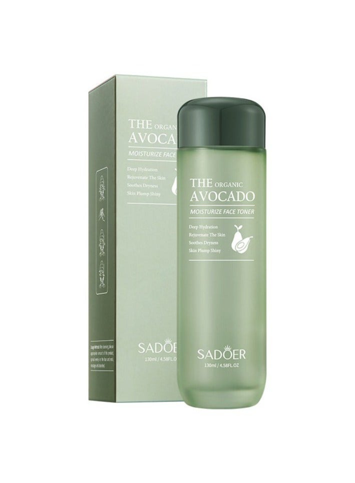 SADOER Organic Avocado Face Toner - Deep Hydration for Dull Skin, Nourishes & Revitalizes All Skin Types 130ml - Image 1