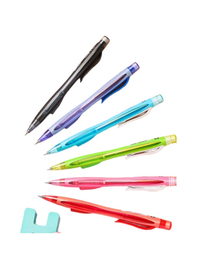 Uni قلم رصاص ميكانيكي للطلاب من ميتسوبيشي (يوني) M5-228، استخراج الرصاص بالضغط الجانبي، مع ممحاة، أسود، عبوة فردية - Image 1