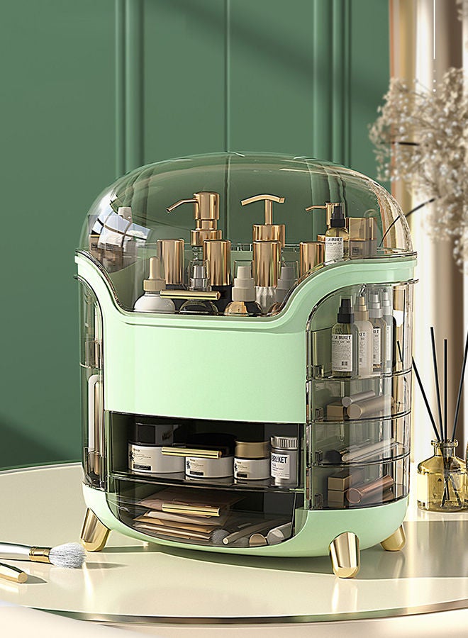 Sharpdo Dustproof Cosmetic Storage Box,Cosmetics Skincare Jewelry Lipstick Organizer,Multi Function Makeup Case,Makeup Organizer Box,Makeup Organizer for Vanity, Dresser,Bedroom Countertop - Image 1