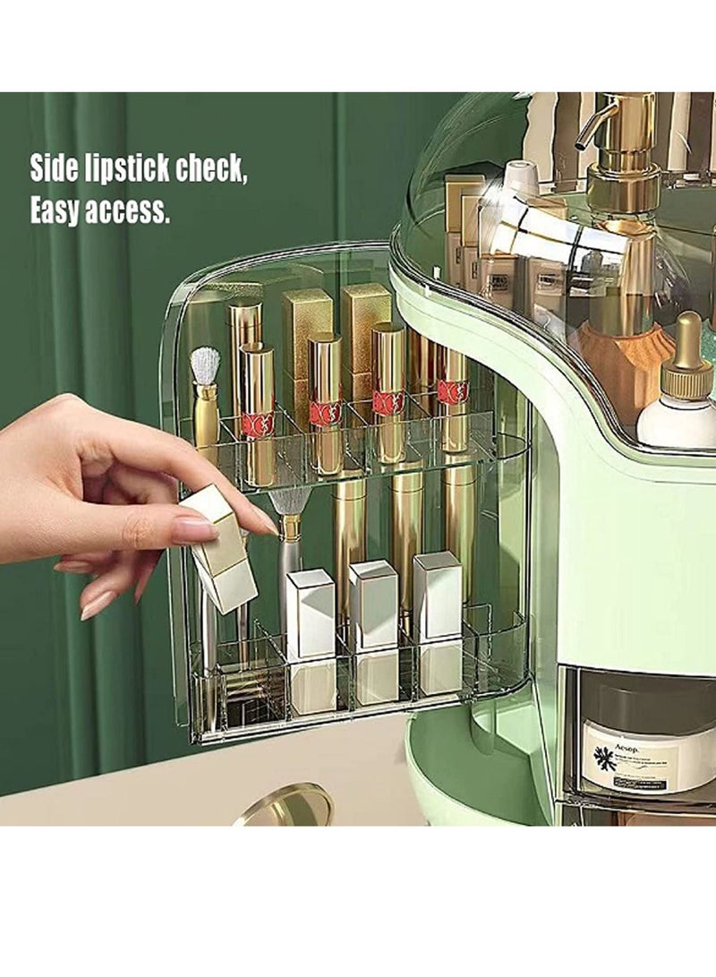 Sharpdo Dustproof Cosmetic Storage Box,Cosmetics Skincare Jewelry Lipstick Organizer,Multi Function Makeup Case,Makeup Organizer Box,Makeup Organizer for Vanity, Dresser,Bedroom Countertop - Image 3