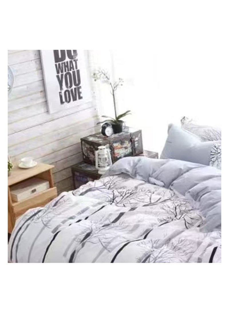 MOON HOME - King/Queen/Single size Soft and Breathable Microfiber Hypoallergenic Beautiful Design Duvet Cover Set ,set includes 1 Comforter Cover, 1 Fitted Bedsheet, 4 Pillowcases - Image 1
