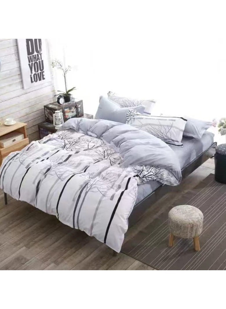 MOON HOME - King/Queen/Single size Soft and Breathable Microfiber Hypoallergenic Beautiful Design Duvet Cover Set ,set includes 1 Comforter Cover, 1 Fitted Bedsheet, 4 Pillowcases - Image 1