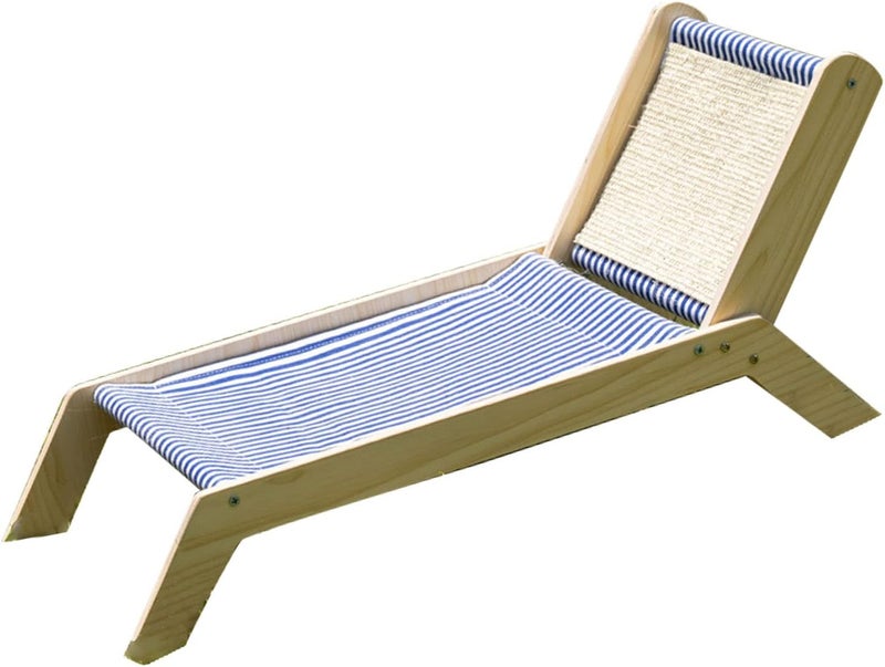 Semme Elevated Cat Beach Chair with Sisal Scratcher Summer IndoorOutdoor Hammock for Cats Safe and Design (Beach Sisal Roller Bed) (Roller Bed) (Chair) - Image 2