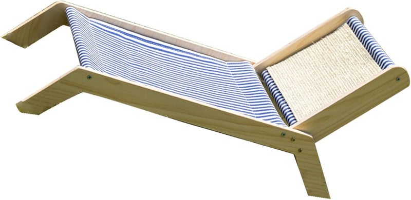 Semme Elevated Cat Beach Chair with Sisal Scratcher Summer IndoorOutdoor Hammock for Cats Safe and Design (Beach Sisal Roller Bed) (Roller Bed) (Chair) - Image 3