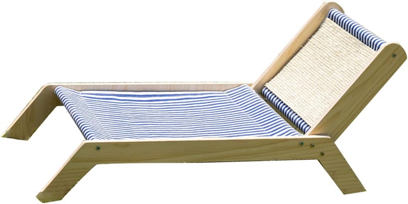 Semme Elevated Cat Beach Chair with Sisal Scratcher Summer IndoorOutdoor Hammock for Cats Safe and Design (Beach Sisal Roller Bed) (Roller Bed) (Chair) - Image 4