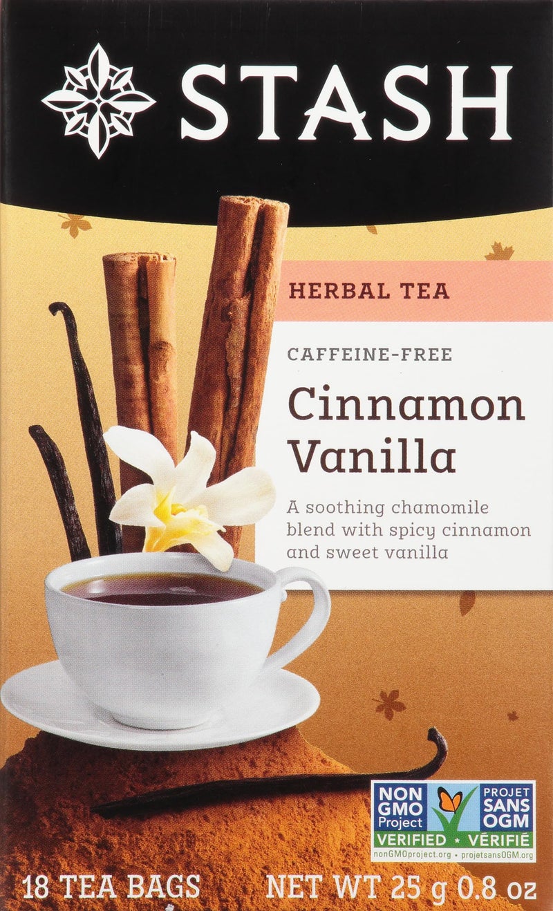 Stash Tea Premium Caffeine Free Herbal Tea Cinnamon Vanilla 18 Count - Image 3