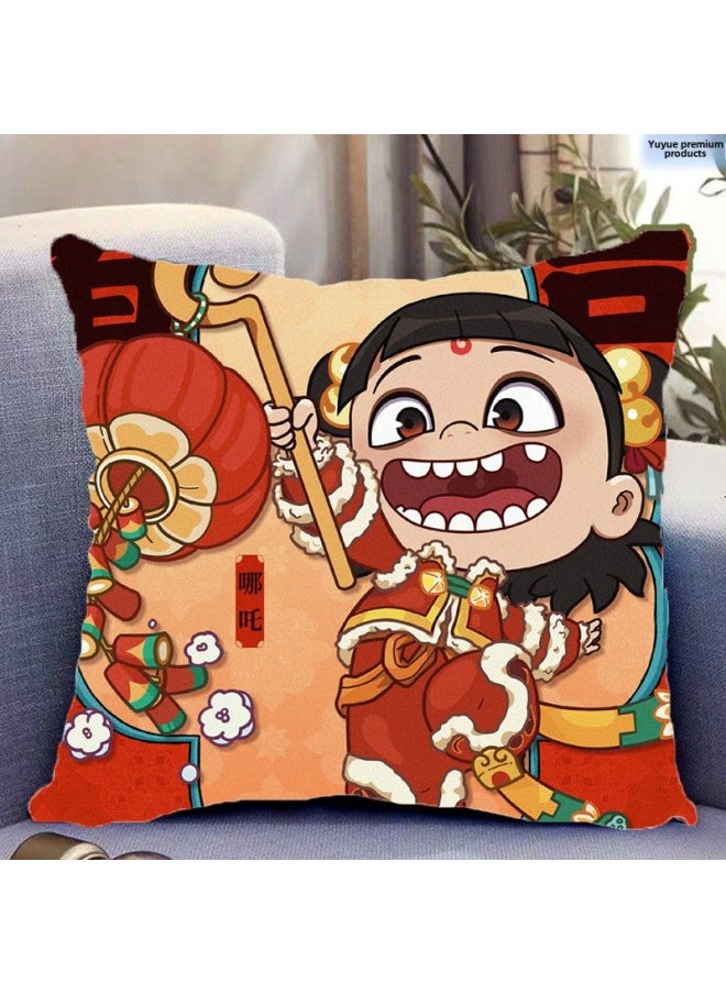 What Kind Of Pillow Around What Kind Of Pillow What Kind Of Magic Boy 2 Sea Ao Bing Ao Guang Ao Leap Shen Male Leopard Animation Gift Can Be-Specifications:2-Color:50*50cm (gift Giving)-bright Satin  - Image 1