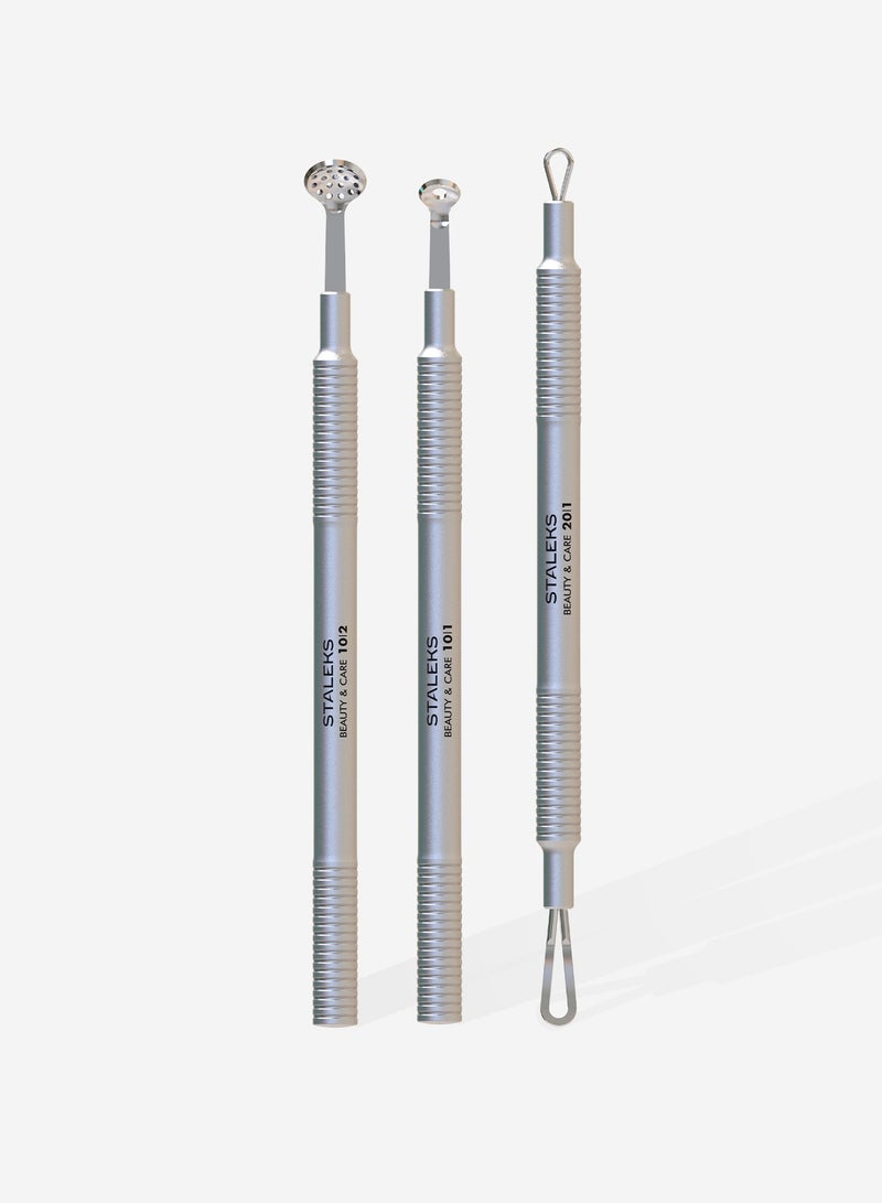 STALEKS Cosmetology toolset “Clean Skin” - BEAUTY & CARE 30 (Uno spoon, round tool with 19 holes and double-ended loop) - Image 2