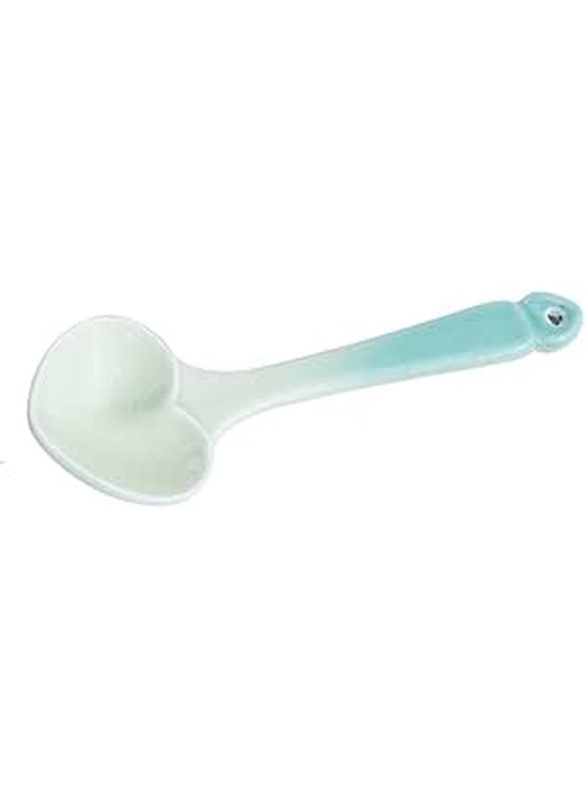 Nordic Gradient Green Ceramic Heart Shaped Dessert Spoon Ice Cream Scoop Stirring Tool - Image 1