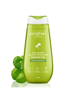 Dot & Key Cica & 1% Salicylic Daily Exfoliating Shower Gel | Niacinamide Infused | Body Wash For Oil & Acne Control | Reduces Body Acne & Smoothes Irritation | Clean, Acne Free Skin | 250Ml  - Image 1
