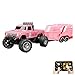 Flashstar Mini Rc Truck 164 Scale Monster Truck Remote Control Car with Lights 24Ghz Remote Control SpeedSteering Adjustable Pink - Image 2
