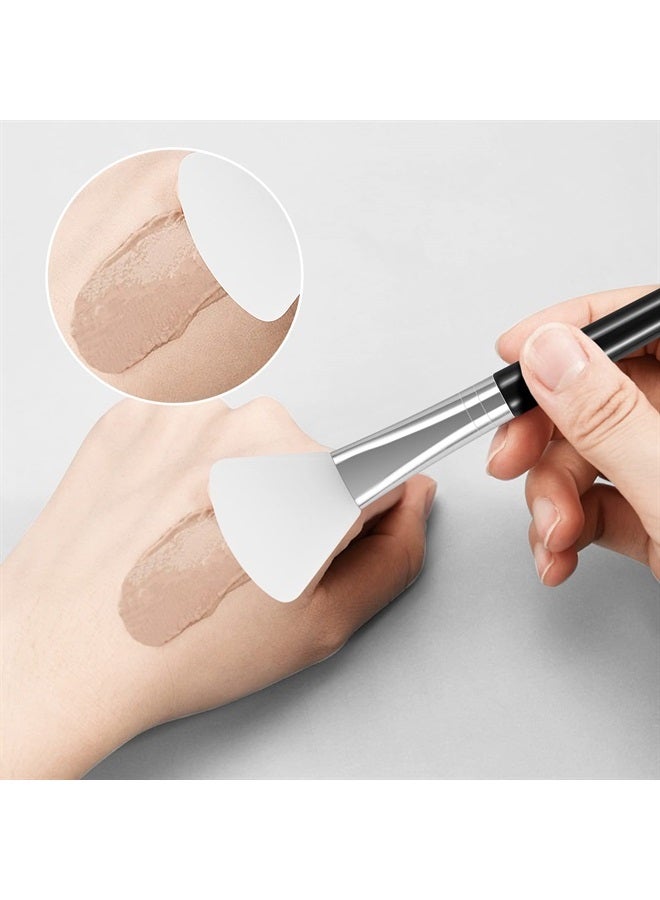 tifanso 4PCS Silicone Face Mask Brush, Face Mask Applicator, Flexible Mask Brush Applicator, Silicone Brush for Face, Face Mask Brush Applicator for Mud, Clay, DIY Mask, Body Lotion, BB Cream (Black) - Image 3