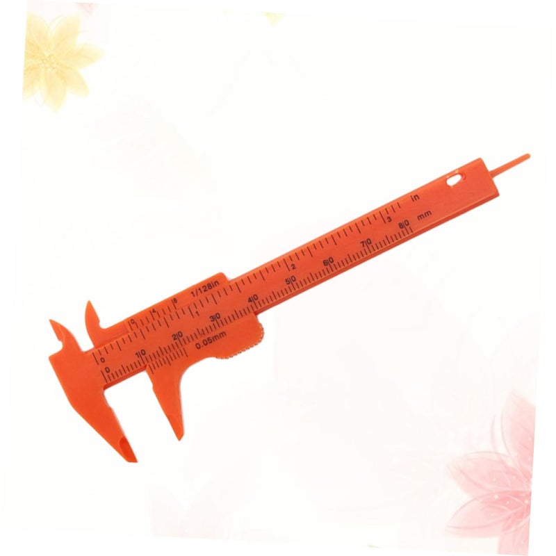 Mikikit 8cm Plastic Mini Vernier Caliper Portable Measuring Tool for Crafts DIY Projects - Image 4