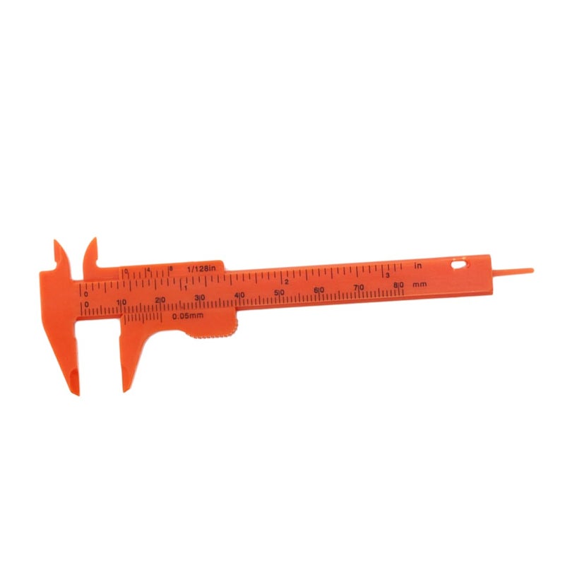 Mikikit 8cm Plastic Mini Vernier Caliper Portable Measuring Tool for Crafts DIY Projects - Image 2