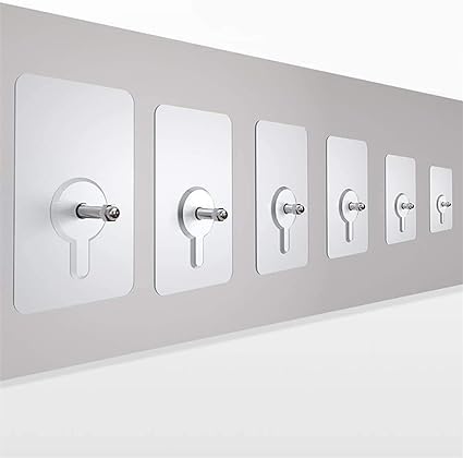 Fivanio Adhesive Nails NonTrace Stick Wall Hook Adhesive Heavy Duty Wall Hooks for Hanging Durable Practical Transparent Strong Adhesive Screw Wall Nail Screw Type Pack of 10  - Image 2