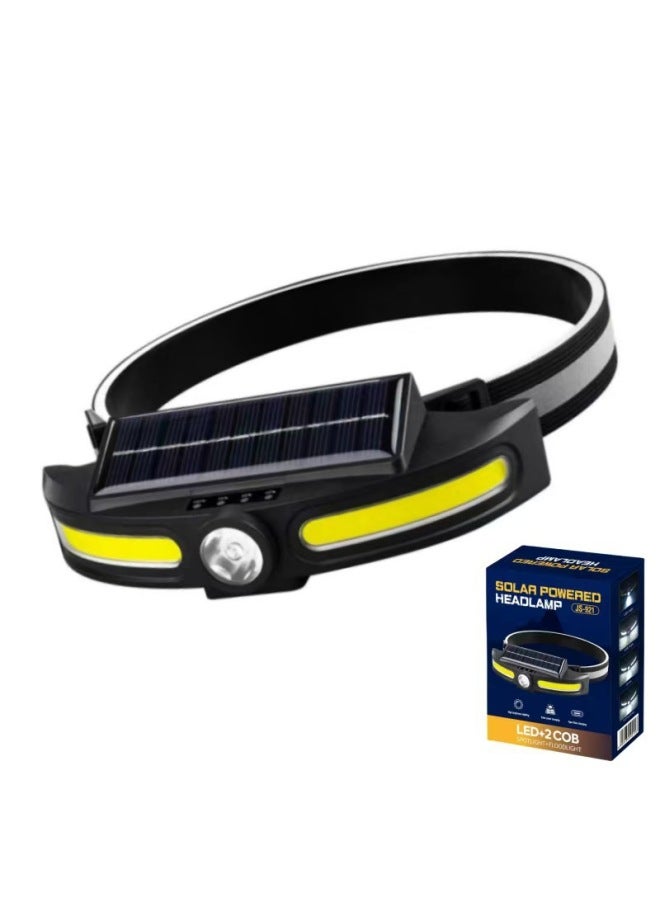 Cross-border New Multi-function COB Flood Light Led Outdoor Riding Night Running Night Fishing Light USB Charging Strong Light Headlight