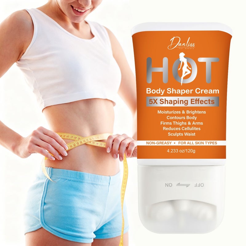 Danliss HOT Warming Firming Body Cream 120g with Roller Massager - Multi-Effect Shaping and Moisturizing - Image 1